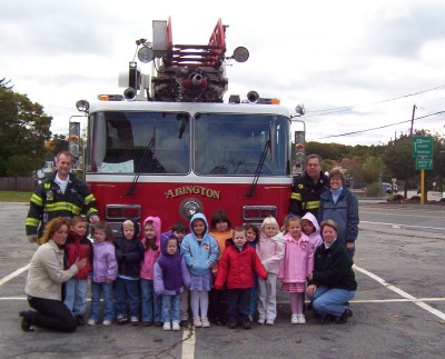 Everyone had a chance to sit inside the fire truck and ring the bell.