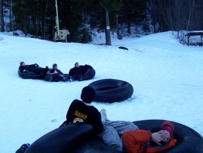 Snow Tubing at Camp Berea