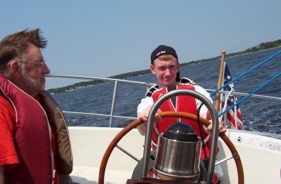 Photo on day we went sailing on Mount Hope Bay in southeastern Massachusetts.